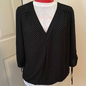 Soho V-neck Long Sleeve Polka Dot top Size S